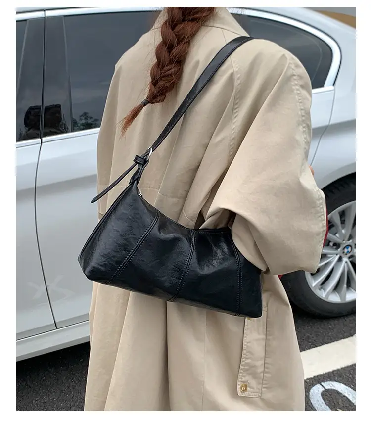 Women's Yellow Leather Shoulder Bag 2025 New Niche Design — feature 25