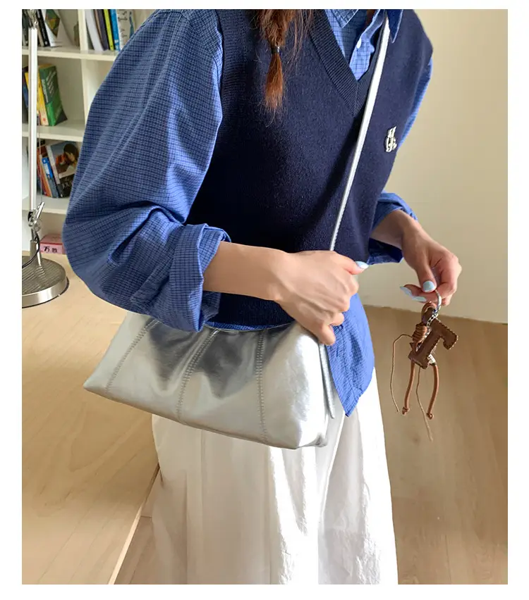 Women's Yellow Leather Shoulder Bag 2025 New Niche Design — feature 33