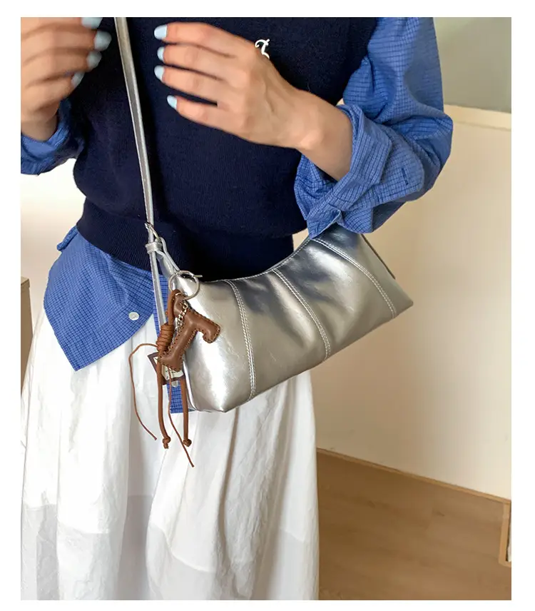 Women's Yellow Leather Shoulder Bag 2025 New Niche Design — feature 35
