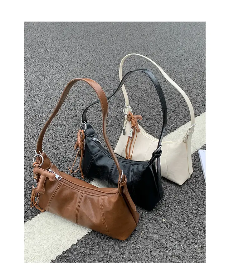 Women's Yellow Leather Shoulder Bag 2025 New Niche Design — feature 37