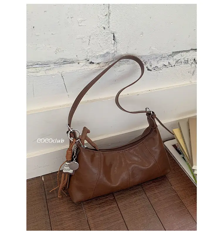 Women's Yellow Leather Shoulder Bag 2025 New Niche Design — feature 6