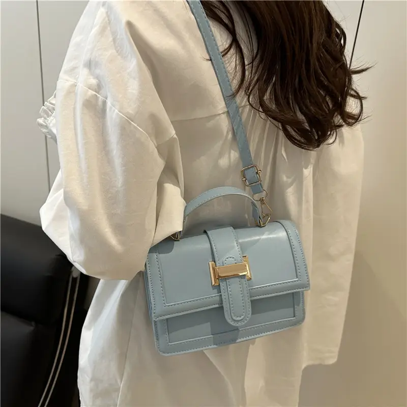 Yellow Square Shoulder Bag for Women - Image 8