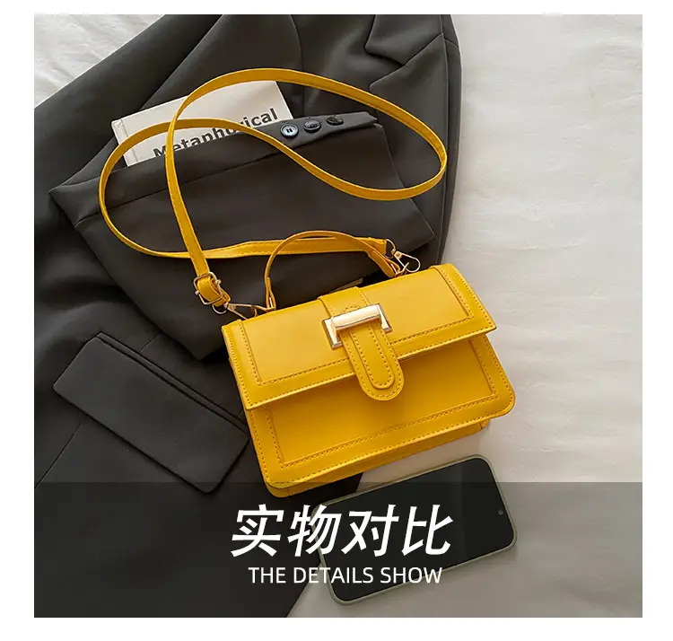 Yellow Square Shoulder Bag for Women — feature 10