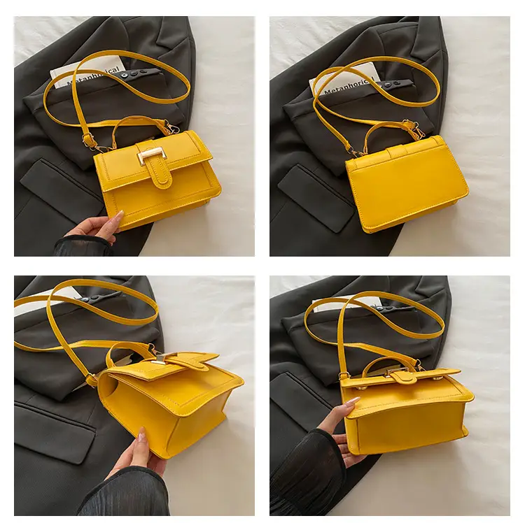 Yellow Square Shoulder Bag for Women — feature 12