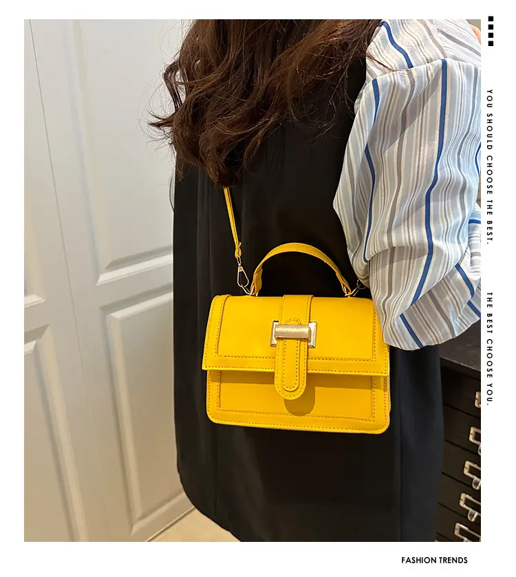 Yellow Square Shoulder Bag for Women — feature 2