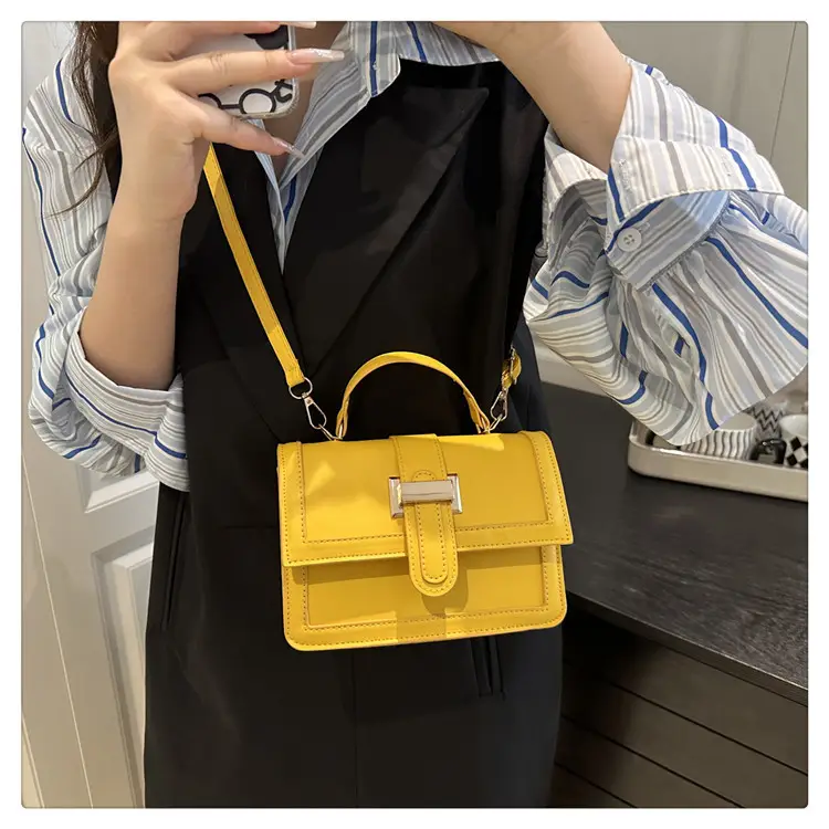 Yellow Square Shoulder Bag for Women — feature 25