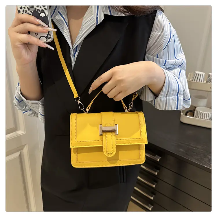Yellow Square Shoulder Bag for Women — feature 26