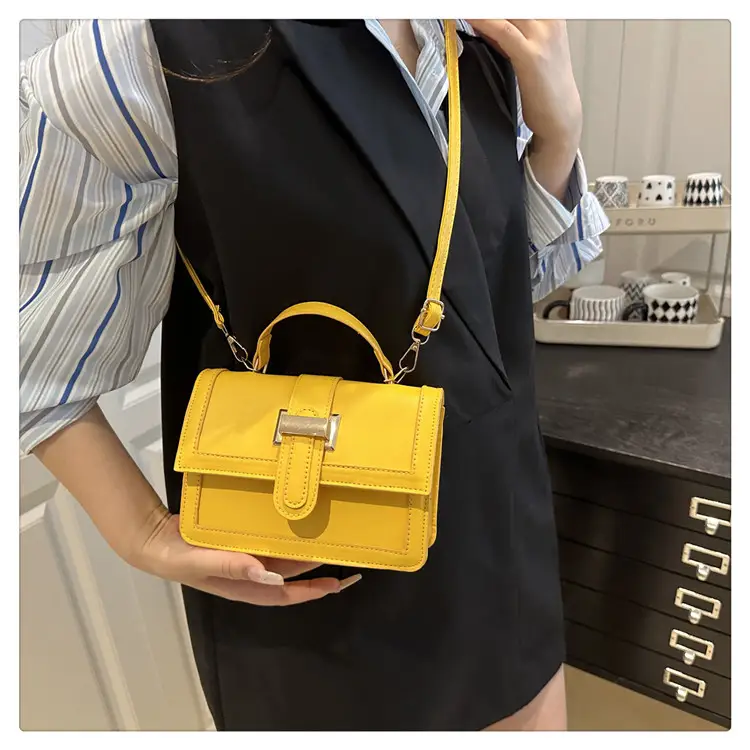 Yellow Square Shoulder Bag for Women — feature 27