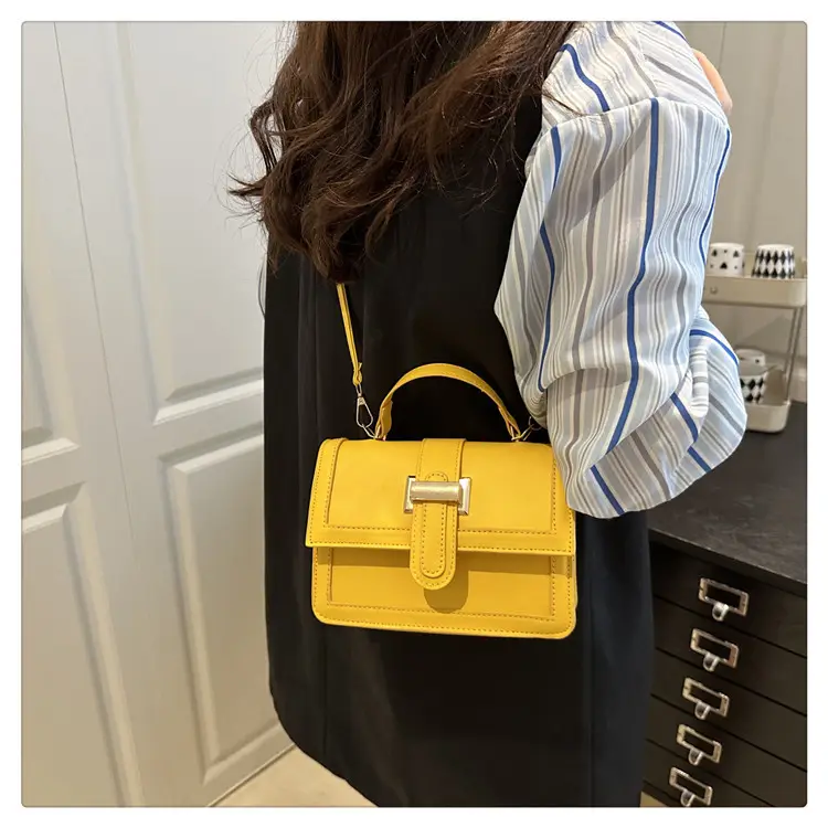 Yellow Square Shoulder Bag for Women — feature 28
