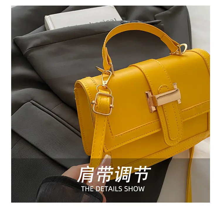 Yellow Square Shoulder Bag for Women — feature 8