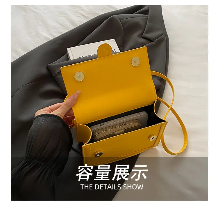 Yellow Square Shoulder Bag for Women — feature 9
