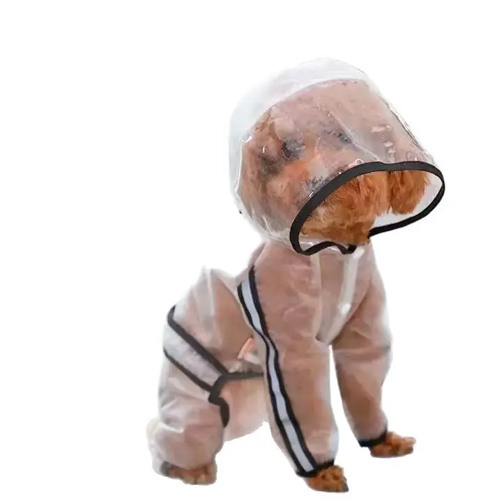 Transparent Hooded Raincoat for Pet Dogs When Going Out, Does Not Block the Sight, Special Rain Cover for Medium and Large Dogs, Golden Retriever
