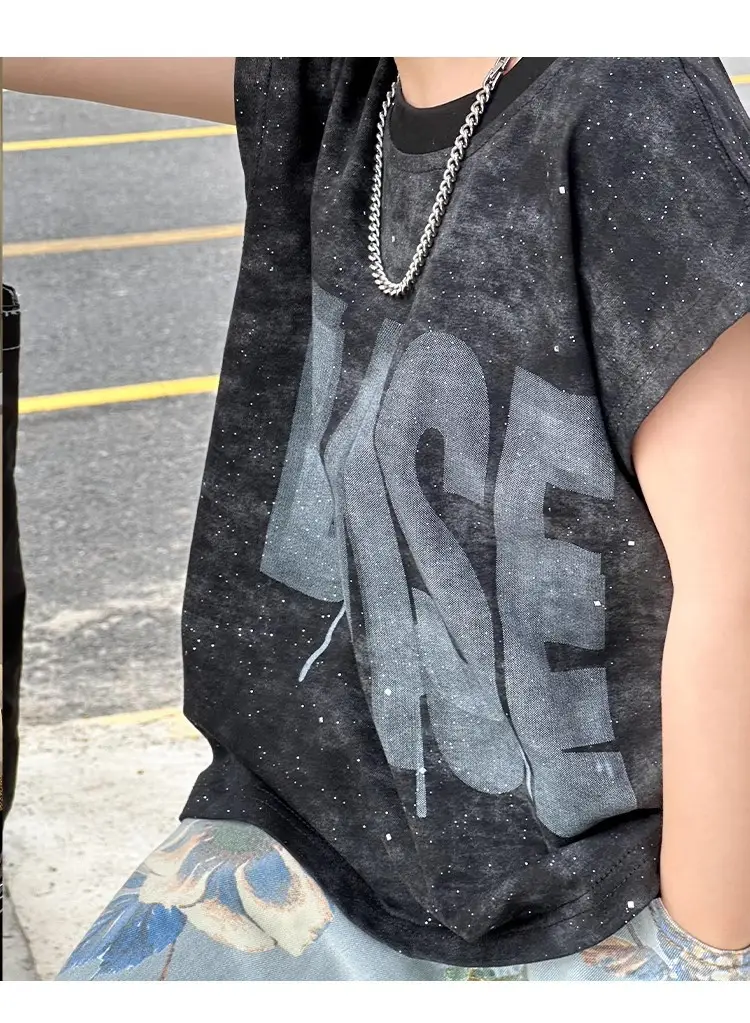 Kids Sleeveless T-Shirt with Sequins & Tie-Dye Pants — feature 2