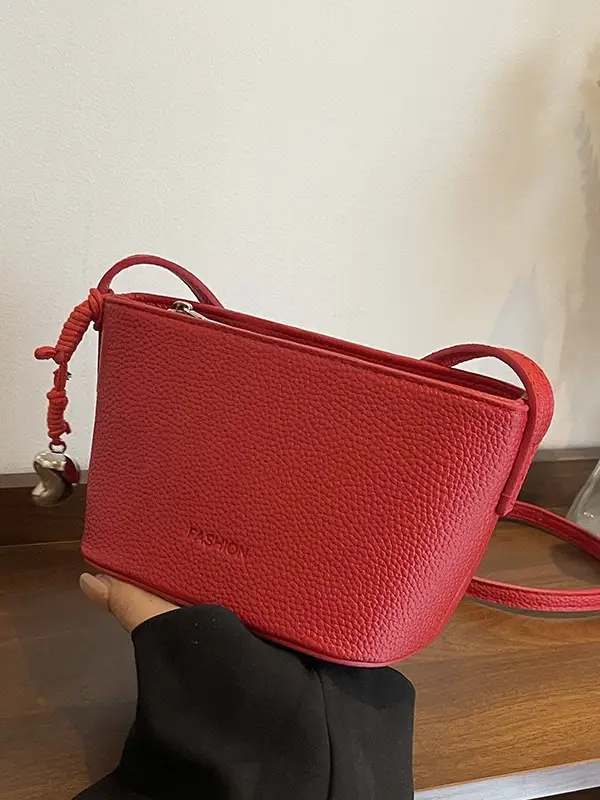 Red Korean Style Shoulder Crossbody Bag for Women - Image 7
