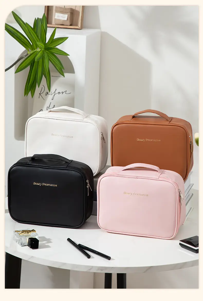 Women's Waterproof Travel Makeup Bag with Brush — feature 10