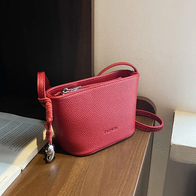 Red Korean Style Shoulder Crossbody Bag for Women - Image 3