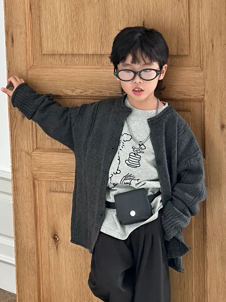 Boys Grey Graphic Long Sleeve T-Shirt 2026