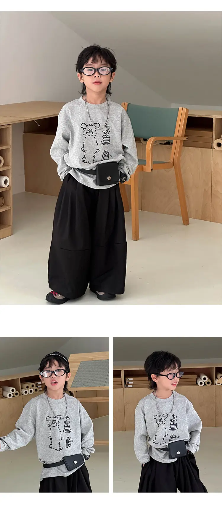 Boys Grey Graphic Long Sleeve T-Shirt 2026 — feature 8