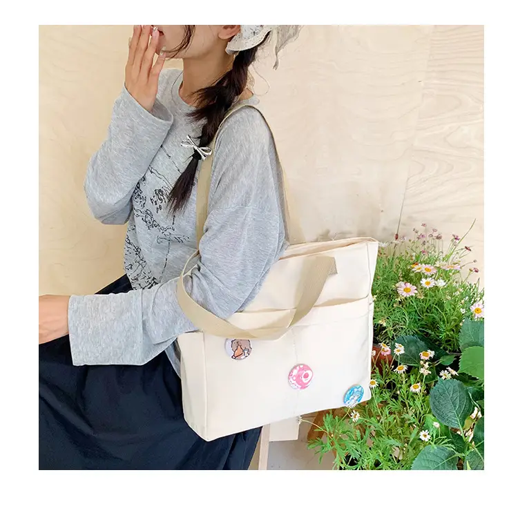 Japanese Style Canvas Shoulder Bag for Women — feature 14