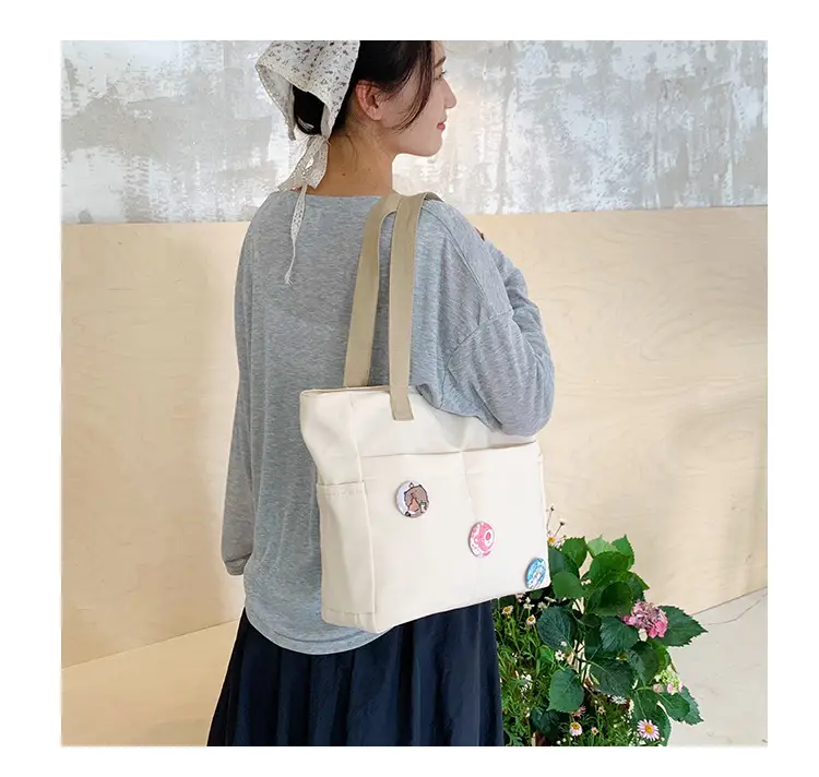 Japanese Style Canvas Shoulder Bag for Women — feature 15