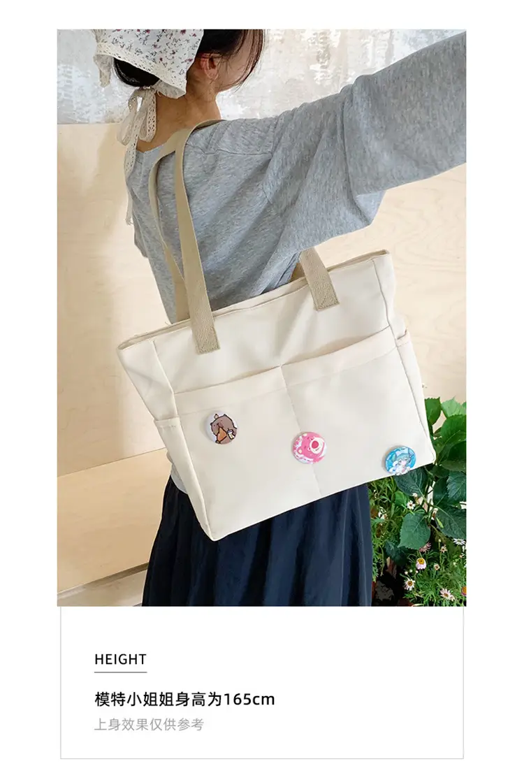 Japanese Style Canvas Shoulder Bag for Women — feature 2
