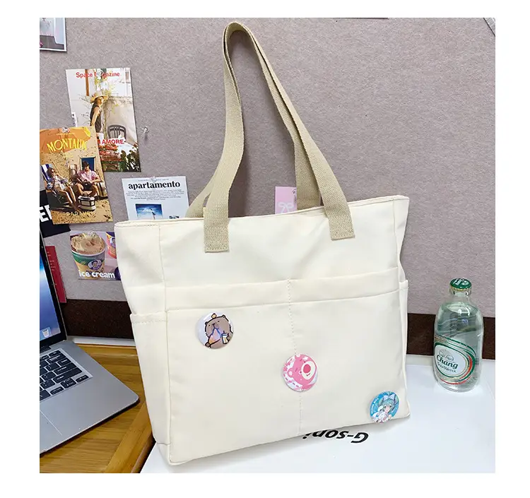 Japanese Style Canvas Shoulder Bag for Women — feature 30