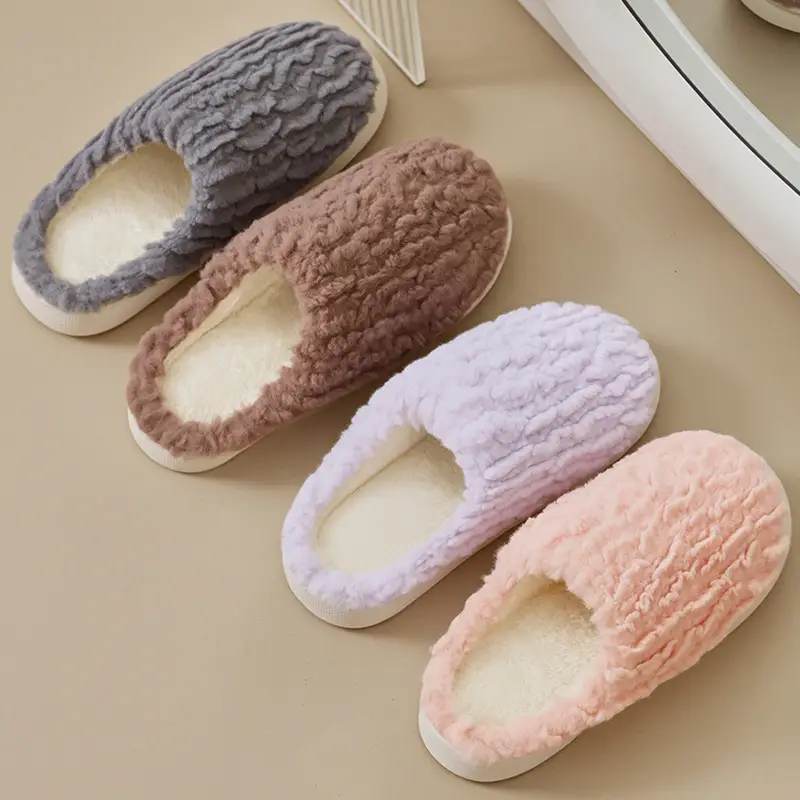 Furry Indoor Maternity Cotton Slippers with Thick Soles for Autumn and Winter, Women's New Warm Slippers with Added Fleece, 2026 Cotton Slippers - Image 7