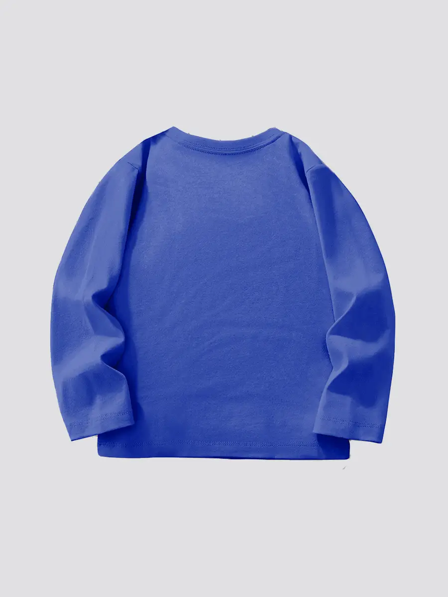 Blue Wave Riders Kids Sweatshirt Long Sleeve Cartoon Print - Image 4