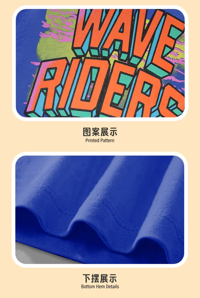 Blue Wave Riders Kids Sweatshirt Long Sleeve Cartoon Print — feature 10