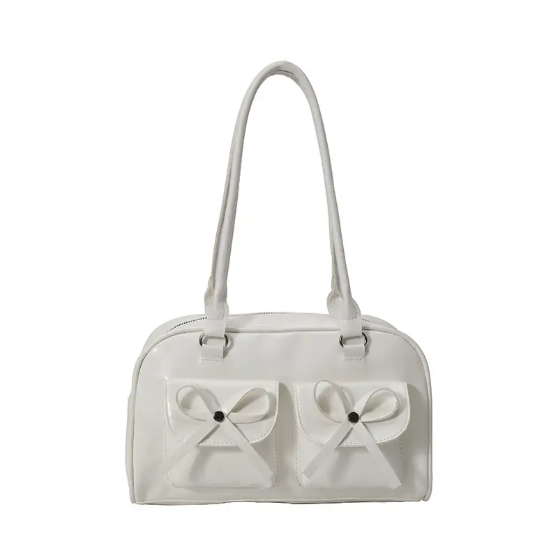 Brown Leather Bow Shoulder Bag for Women 2025 - Image 10