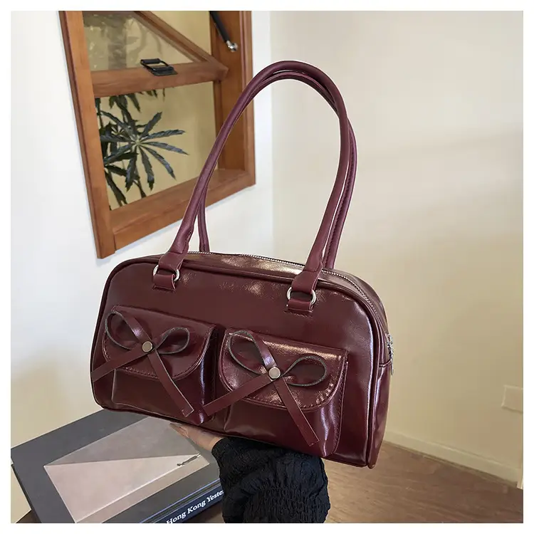 Brown Leather Bow Shoulder Bag for Women 2025 — feature 23