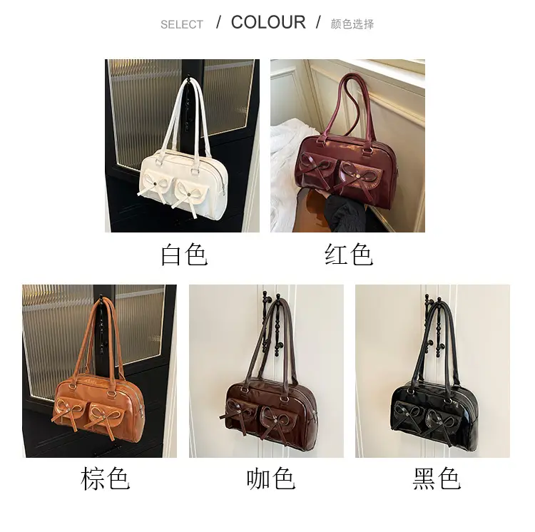 Brown Leather Bow Shoulder Bag for Women 2025 — feature 3