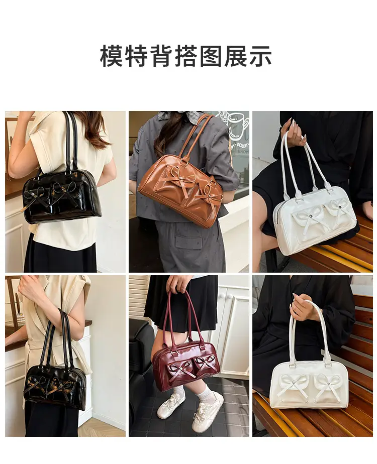Brown Leather Bow Shoulder Bag for Women 2025 — feature 7