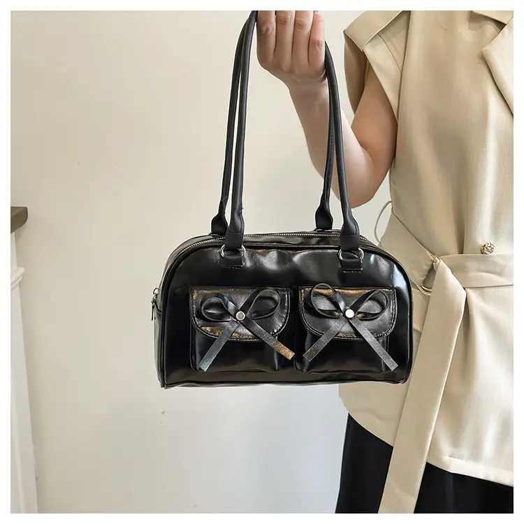 Brown Leather Bow Shoulder Bag for Women 2025 — feature 8