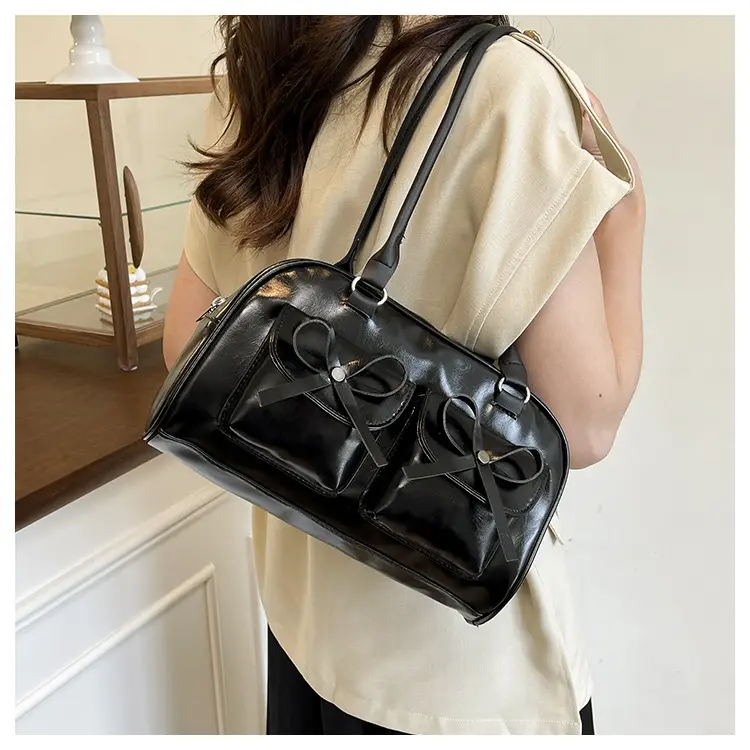 Brown Leather Bow Shoulder Bag for Women 2025 — feature 9