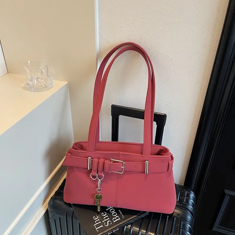 Pink Leather Shoulder Bag for Women 2025 - Image 6