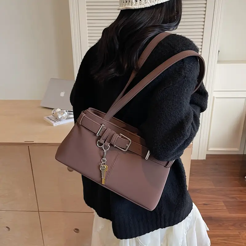 Pink Leather Shoulder Bag for Women 2025 - Image 8