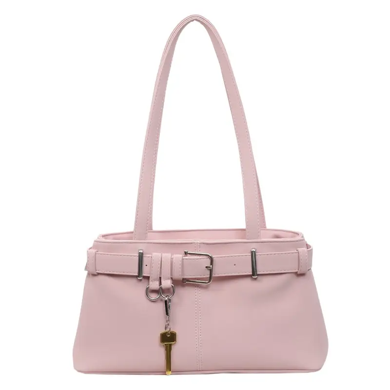 Pink Leather Shoulder Bag for Women 2025 - Image 2