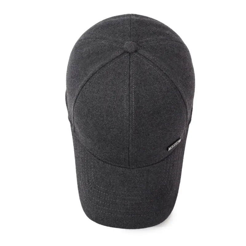 Men Sunshade Baseball Cap Grey Peaked