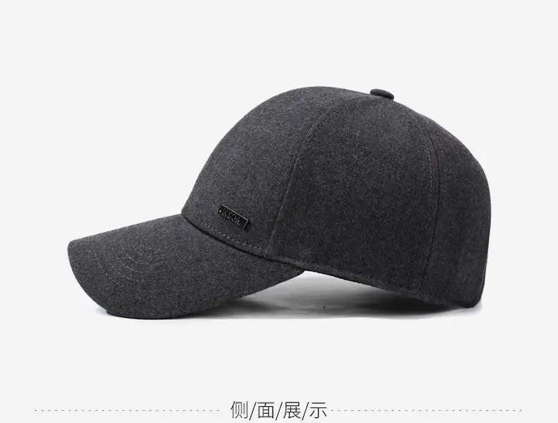 Men Sunshade Baseball Cap Grey Peaked — feature 10