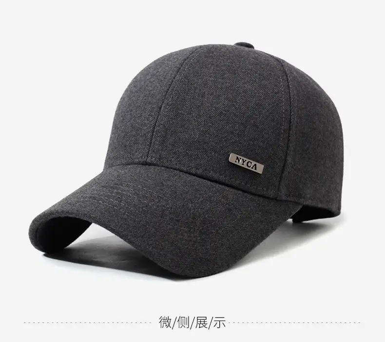 Men Sunshade Baseball Cap Grey Peaked — feature 9