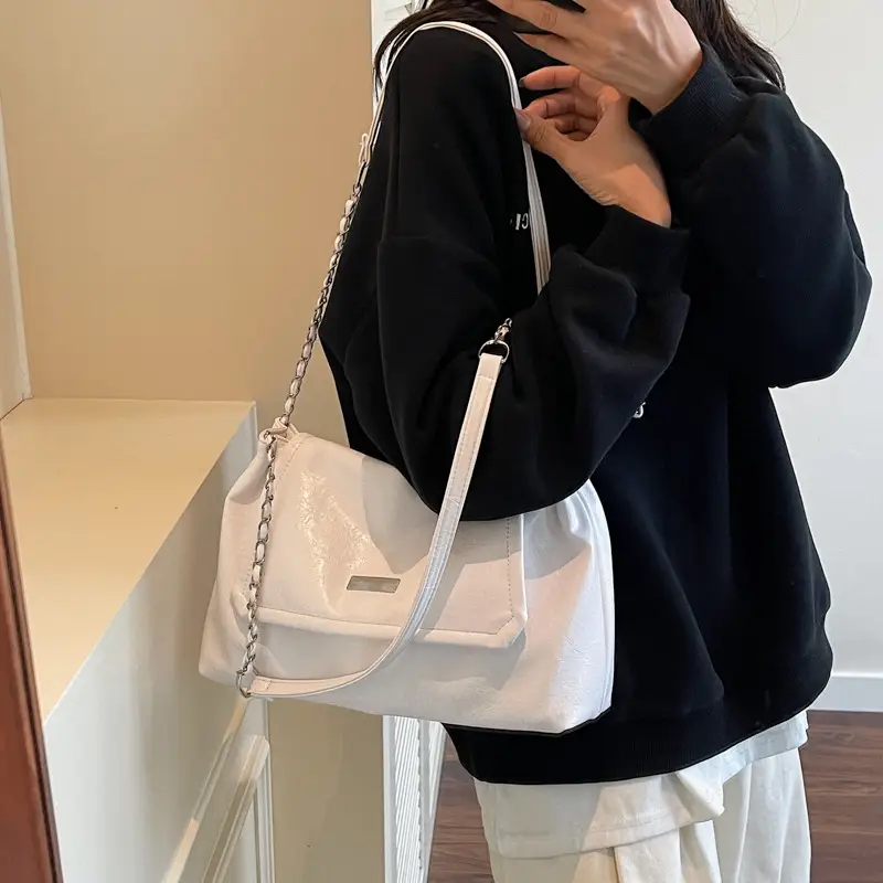 White Chain Crossbody Bag for Women 2025 - Image 7