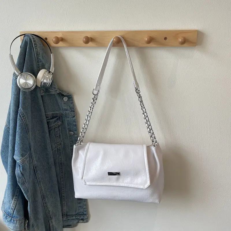 White Chain Crossbody Bag for Women 2025 - Image 2