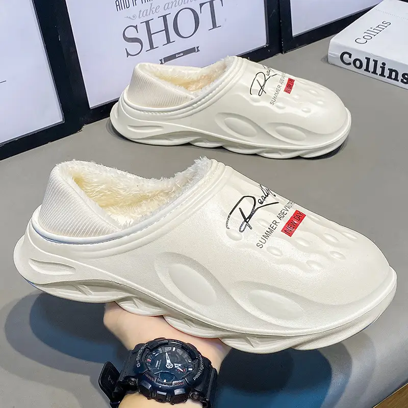Men's Winter Waterproof Indoor Home Large Size 2025 New Outer Wear Home Cotton Slippers Men's Winter - Image 10