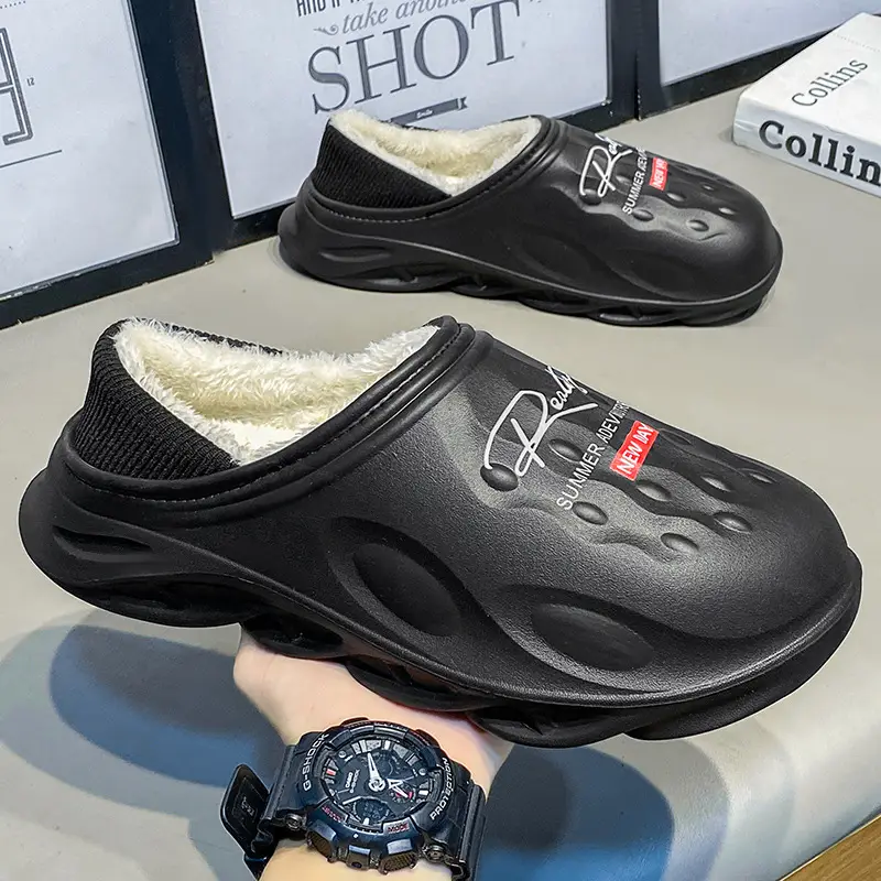 Men's Winter Waterproof Indoor Home Large Size 2025 New Outer Wear Home Cotton Slippers Men's Winter - Image 11