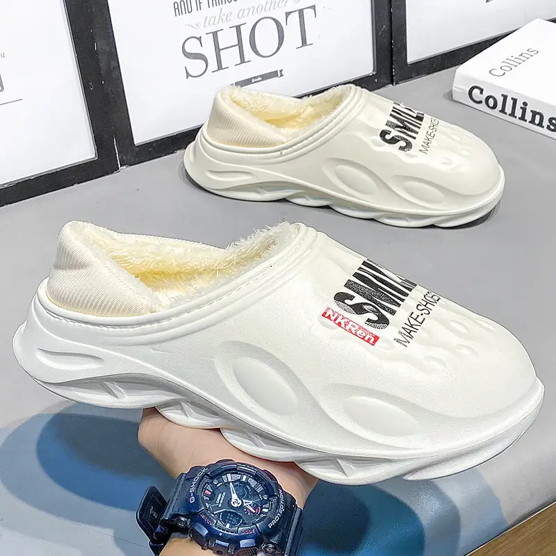 Men's Winter Waterproof Indoor Home Large Size 2025 New Outer Wear Home Cotton Slippers Men's Winter - Image 4