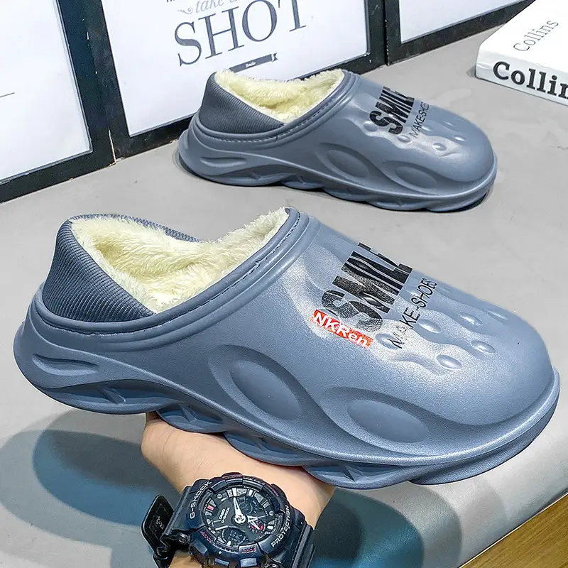 Men's Winter Waterproof Indoor Home Large Size 2025 New Outer Wear Home Cotton Slippers Men's Winter - Image 6