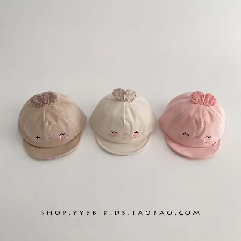 Baby Peaked Cap for Baby Girls Pink White Winter Windproof - Image 5