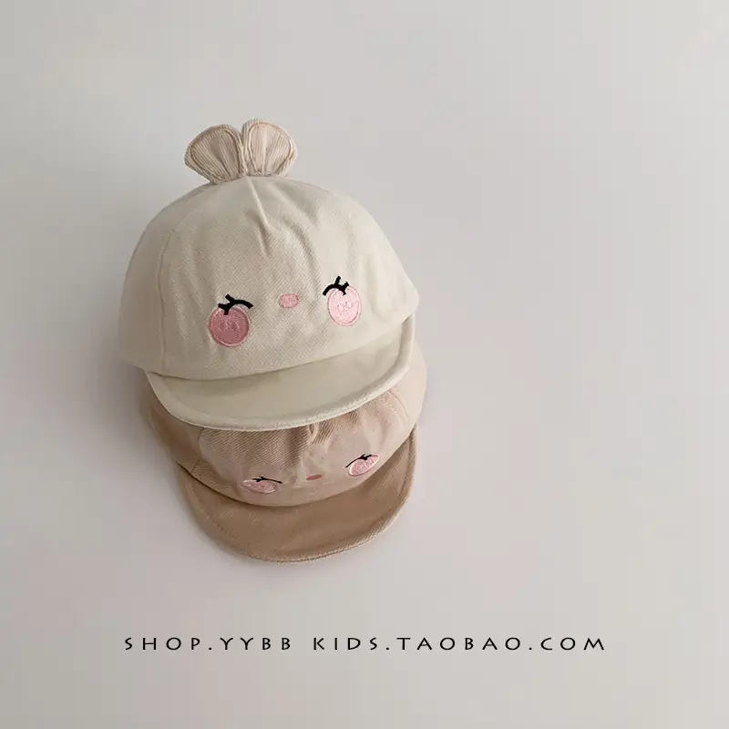 Baby Peaked Cap for Baby Girls Pink White Winter Windproof - Image 6