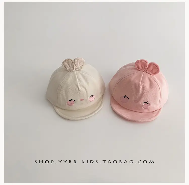 Baby Peaked Cap for Baby Girls Pink White Winter Windproof — feature 1